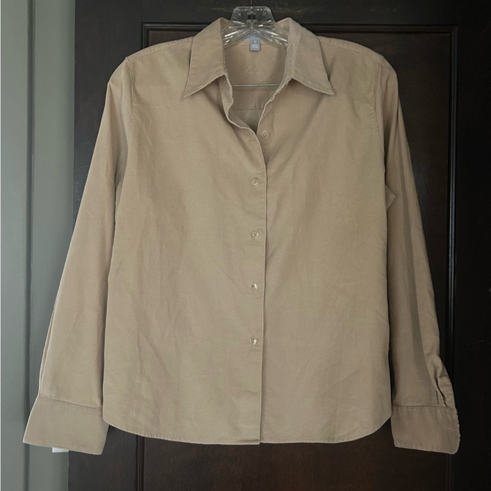Foxcroft‎ Beige Cotton Shirt